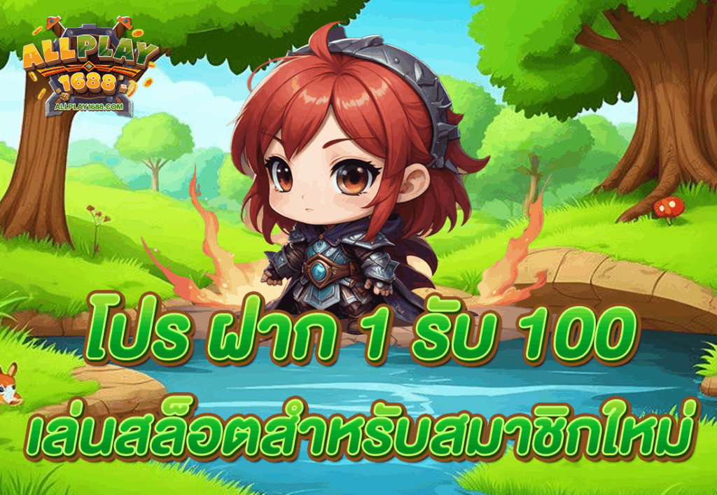 โปร ฝาก 1 รับ 100 เล่นสล็อตสำหรับสมาชิกใหม่